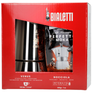Zestaw Kawiarka Bialetti Venus 6TZ + kawa mielona Bialetti