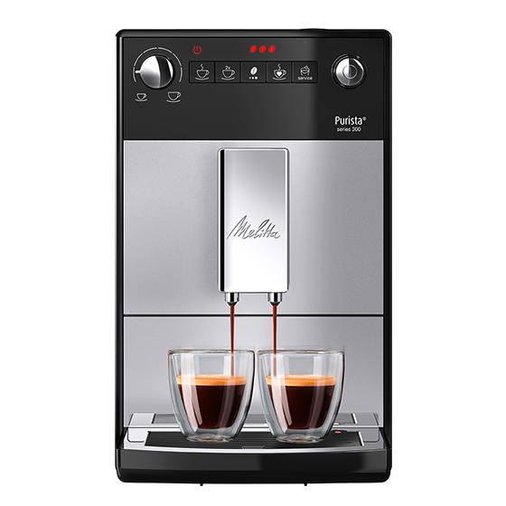 Melitta® Purista® srebrno-czarny F23/0-101 + 1kg kawy GRATIS