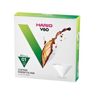 Hario filtry papierowe do dripa V60-01 - 40 sztuk
