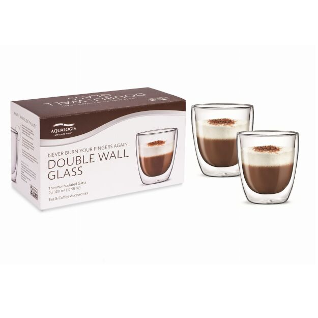 SZKLANKI TERMICZNE AQUALOGIS 300ML DO KAWY CAPPUCINO 2 SZT.