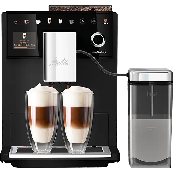 NOWY MODEL • Melitta® LatteSelect® frosted black F63/0-212 • 1 KG KAWY GRATIS