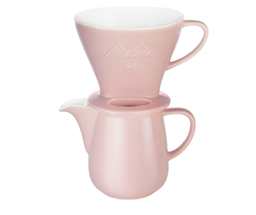 Porcelanowy zestaw do parzenia kawy typu Pour Over Melitta®- Różowy