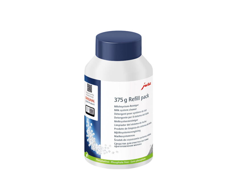 Click&Clean Środek do czyszczenia systemu mleka JURA (minitabletki) 375 g butelka z zapasem (ok. 120 czyszczeń)