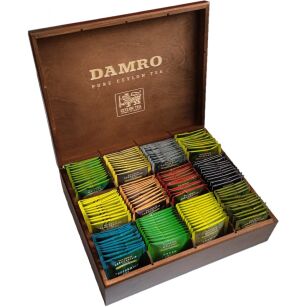 DAMRO zestaw herbat kopertowanych w skrzynce drewnianej 144 szt./ 12 smaków